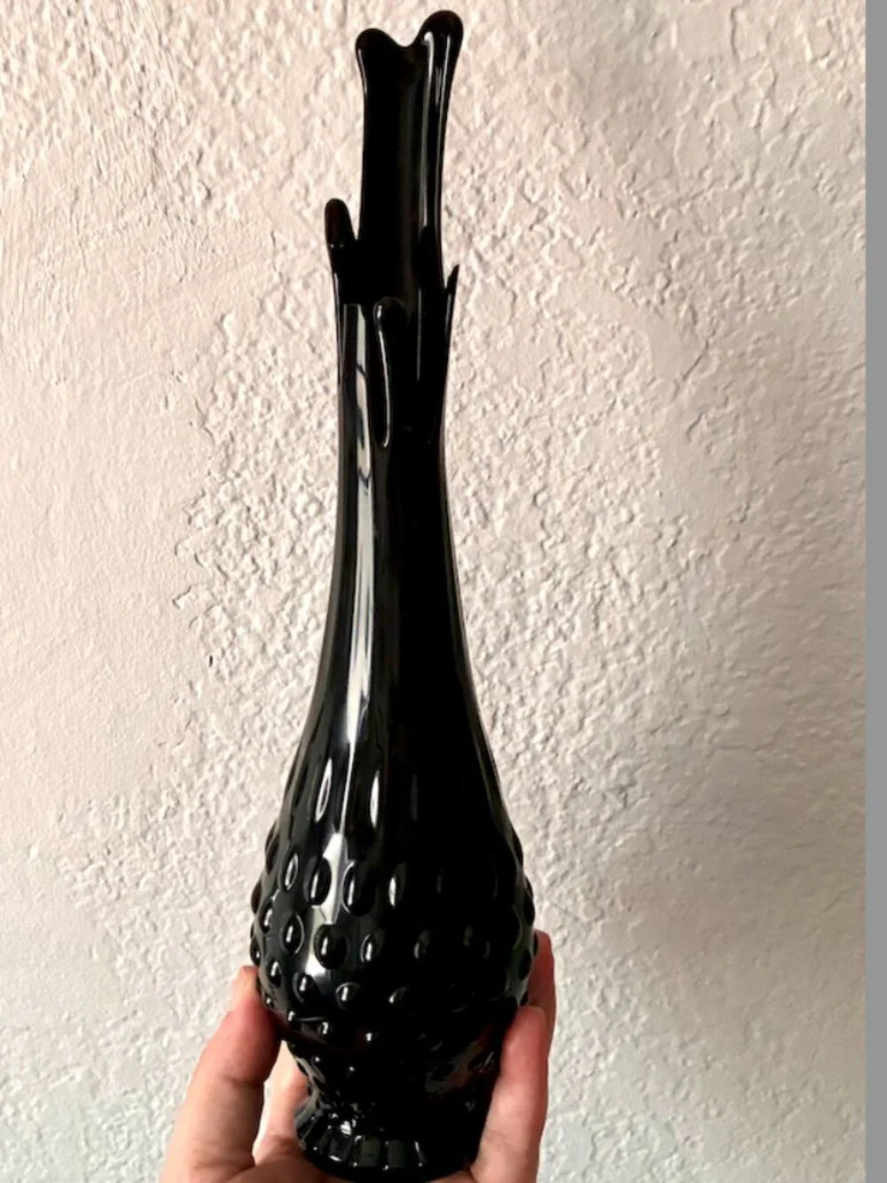 Tiara Cameo Hobnail Swung Vase